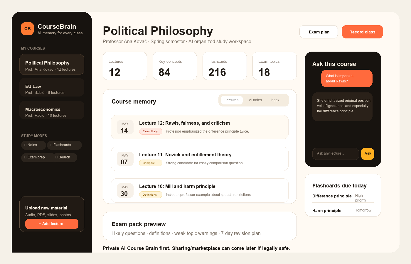 CourseBrain preview